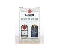 Bacardi Anejo Cuatro Ready To Mix Kit + 4 Glasses 0,7l